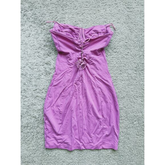 Adika Pink Bodycon Mini Dress Small Stretch Club Party Baddie Y2K Coquette Date - Picture 3 of 4